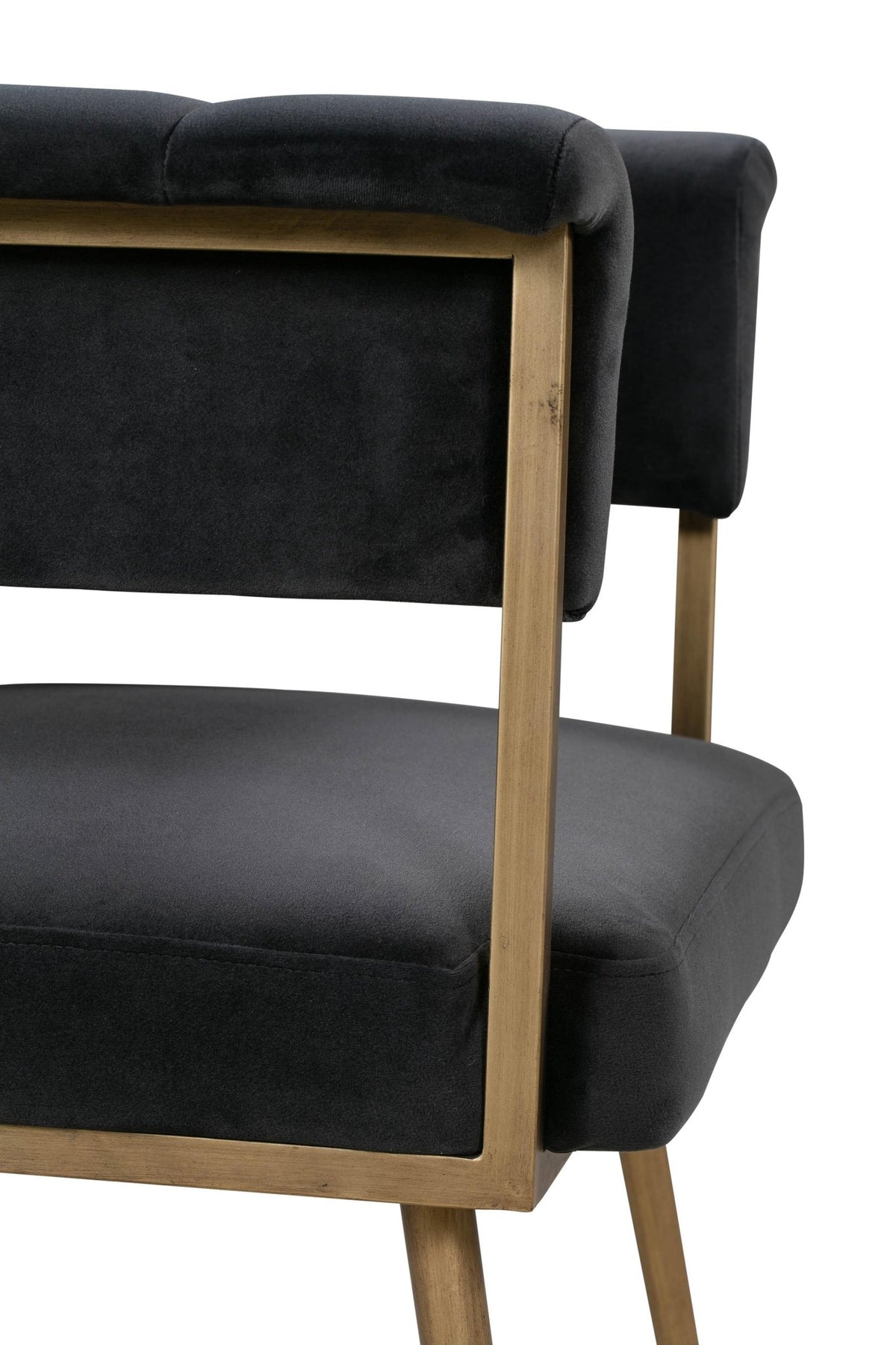 Astrid Grey Velvet Chair Dining Chairs| TOV