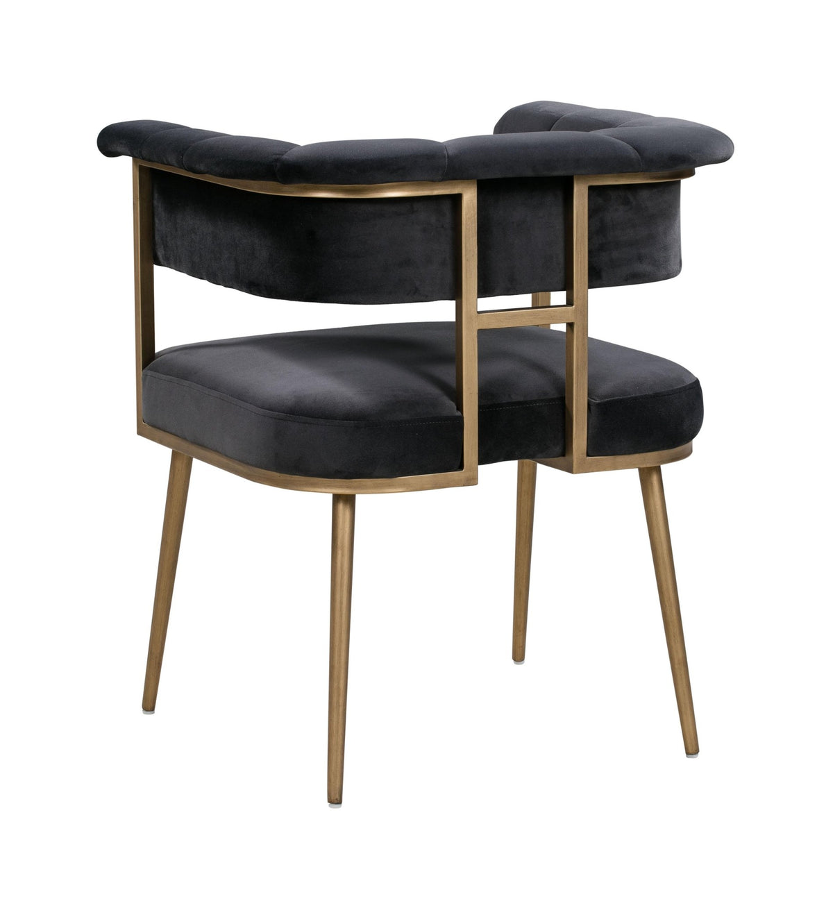 Astrid Grey Velvet Chair Dining Chairs| TOV
