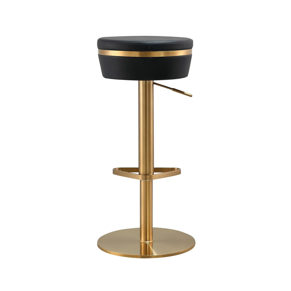 Astro Black and Gold Adjustable Stool Stools| TOV