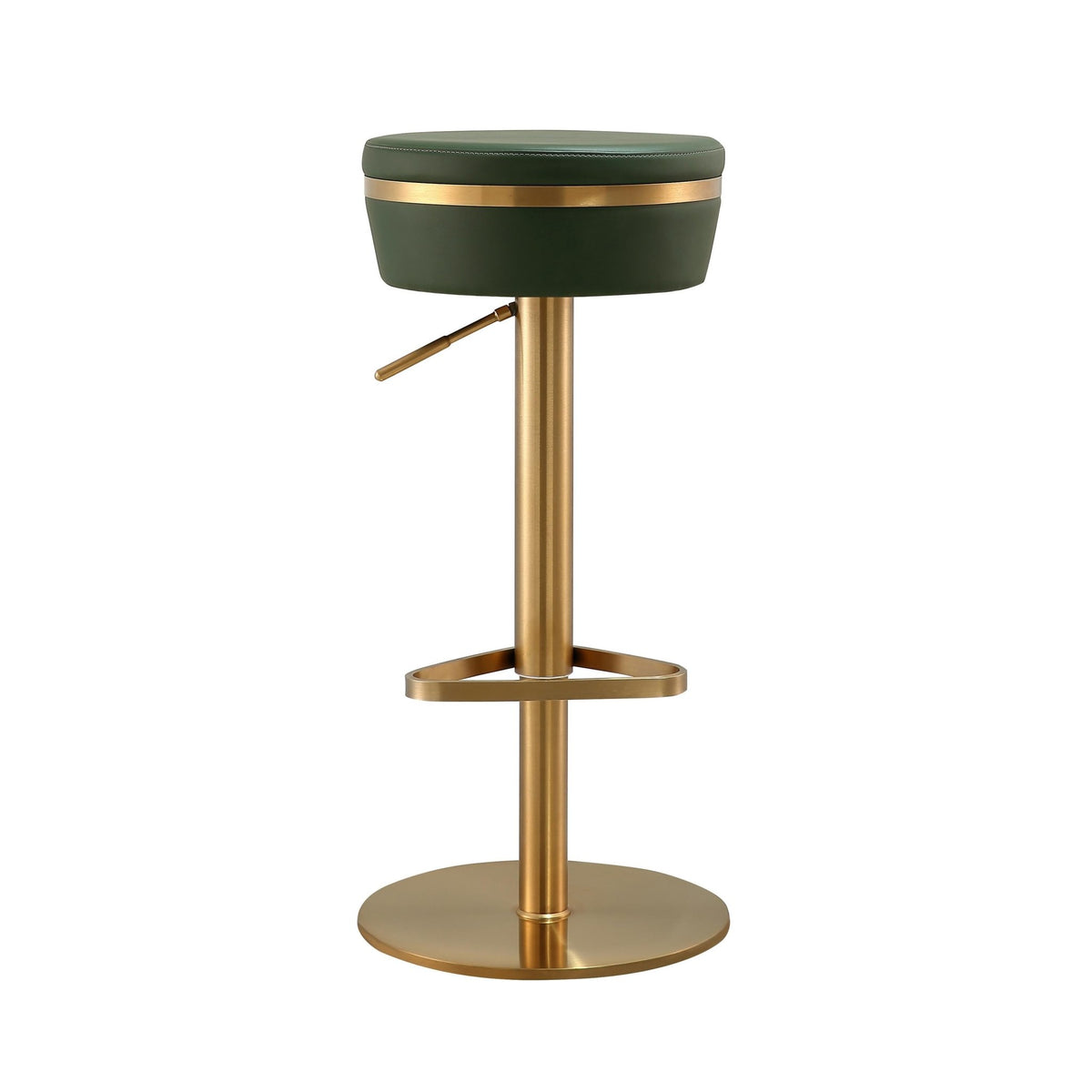 Astro Malachite Green and Gold Adjustable Stool Stools| TOV