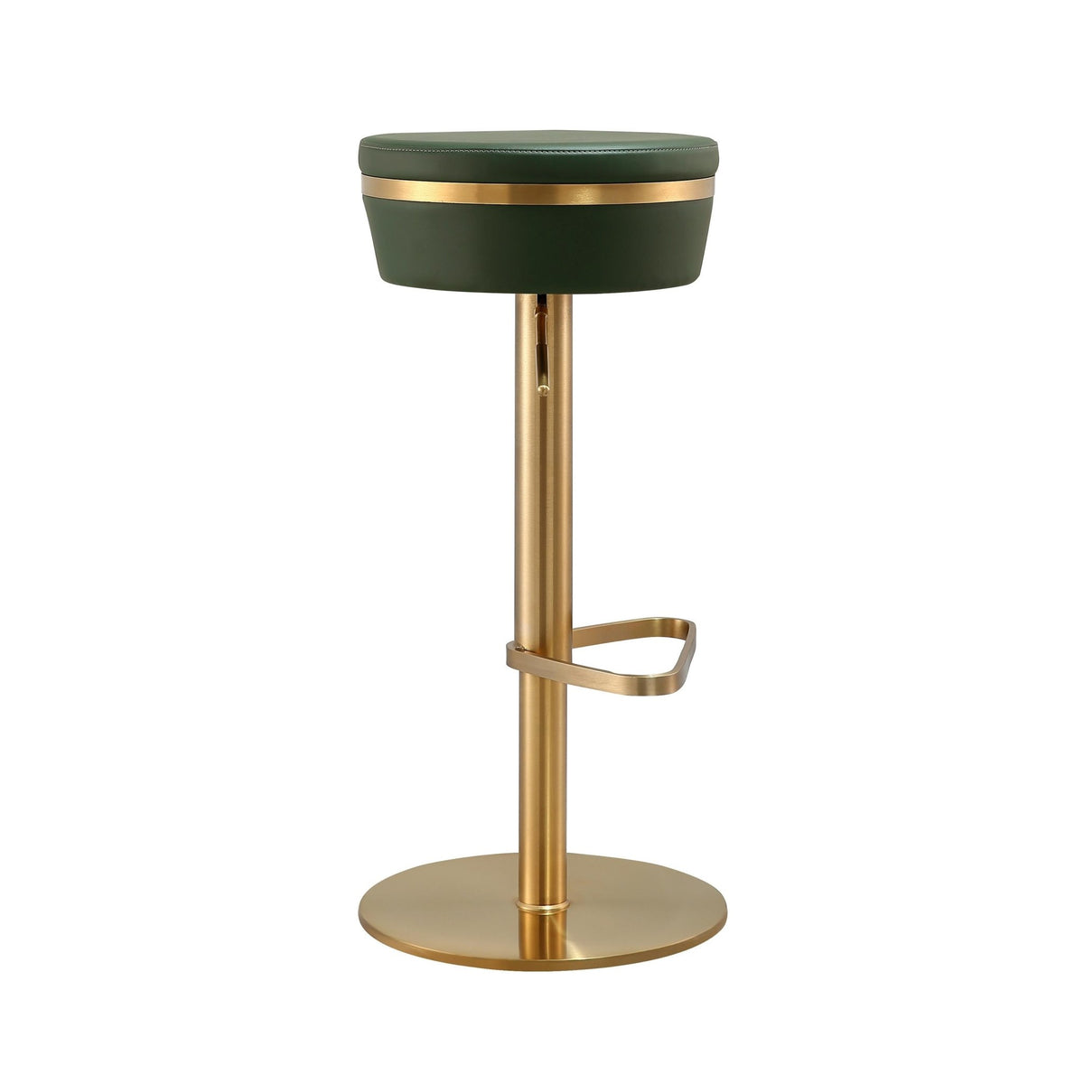 Astro Malachite Green and Gold Adjustable Stool Stools| TOV