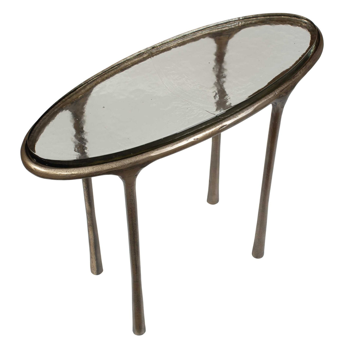 Ata Oval Brass Accent Table Accent & End Tables| Uttermost