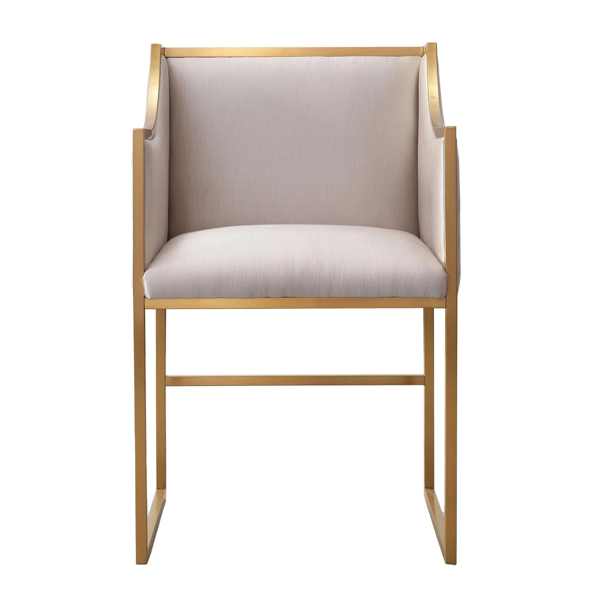 Atara Cream Velvet Gold Chair Dining Chairs| TOV