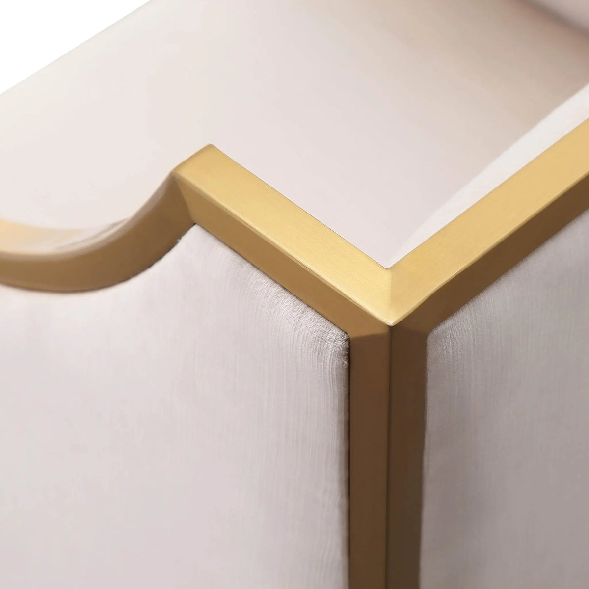 Atara Cream Velvet Gold Chair Dining Chairs| TOV