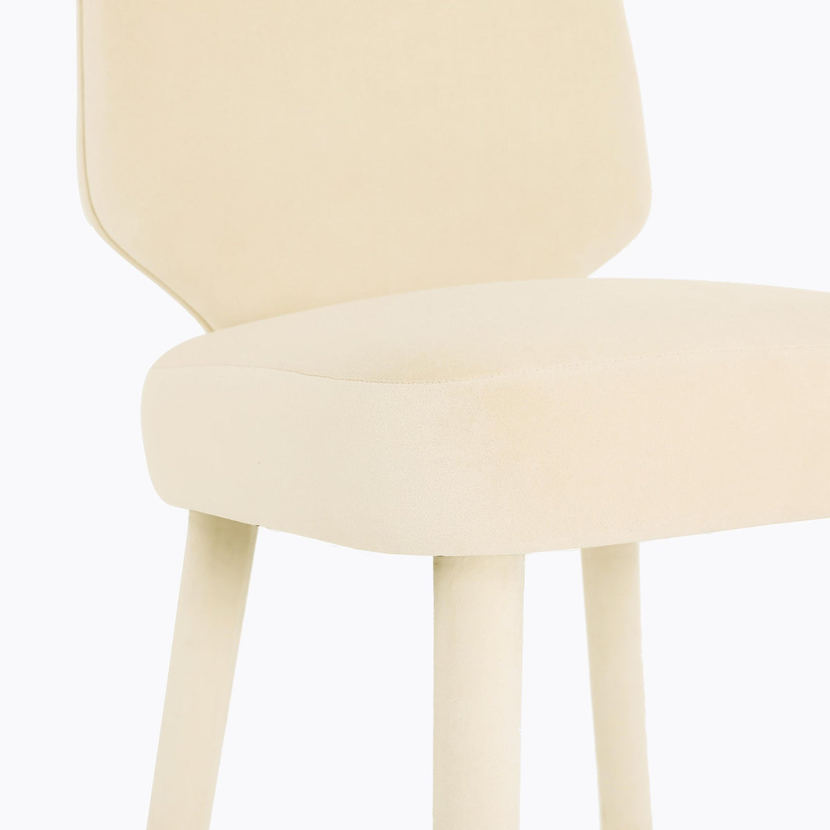 Athena Cream Velvet Bar Stool Stools| TOV