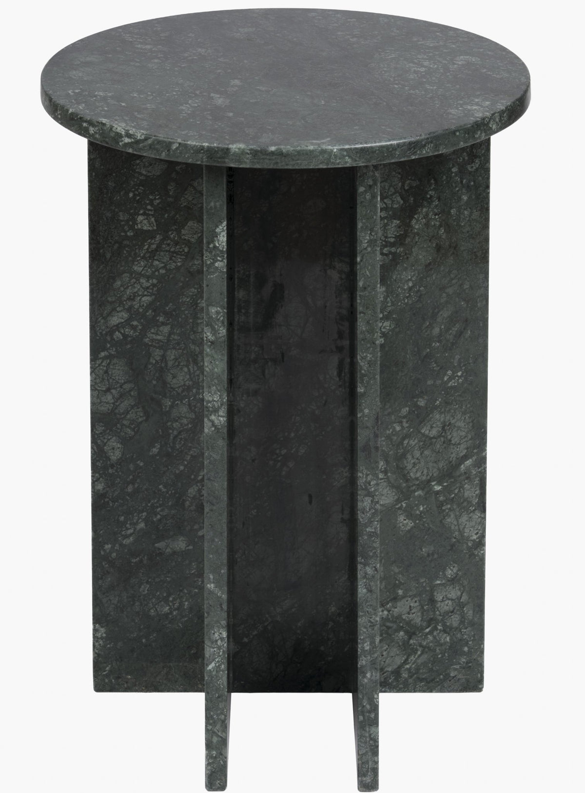 Atrium Green Marble Round side Table Accent & End Tables| Roots Furniture