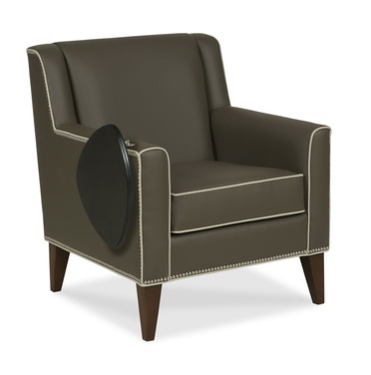 Aubrey Lounge Chair with Folding Tablet Dining Chairs| Fairfield Chair