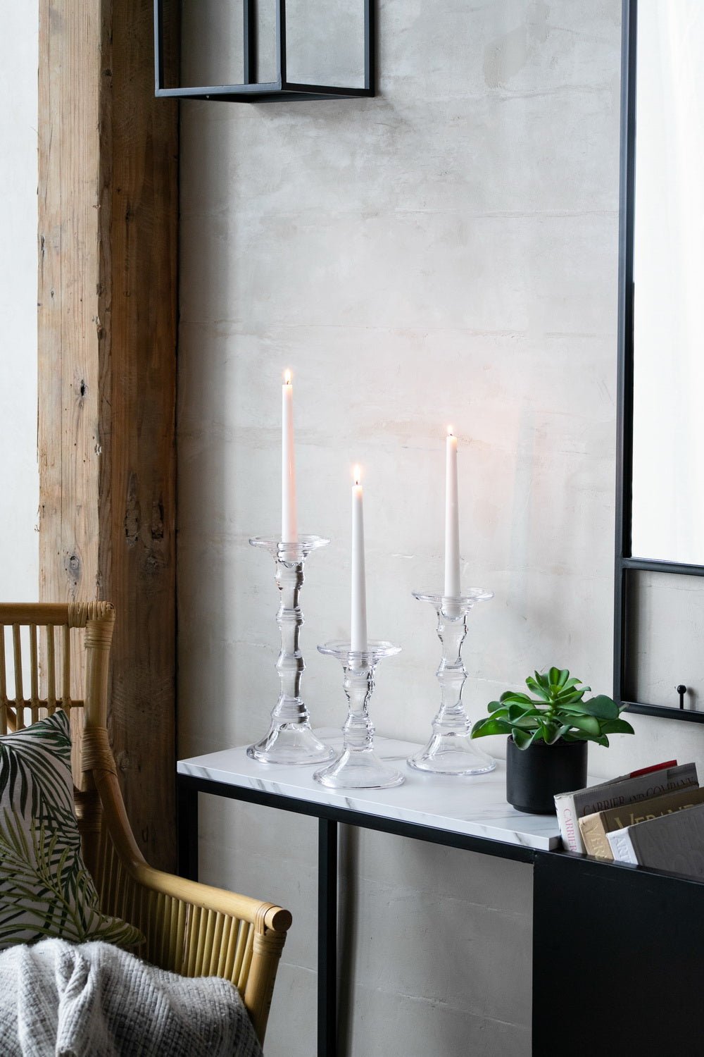 Audrey Glass Candlestick, Tall Candle Holders| Roots Furniture
