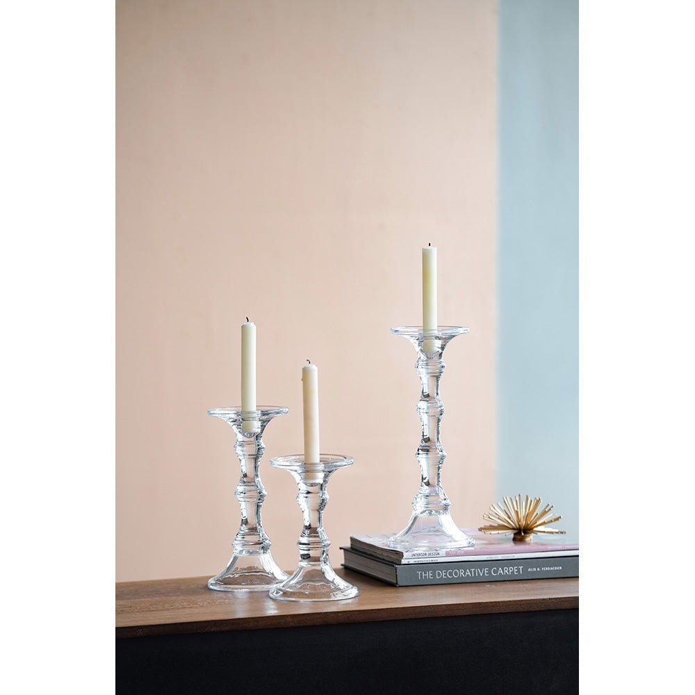 Audrey Glass Candlestick, Tall Candle Holders| Roots Furniture