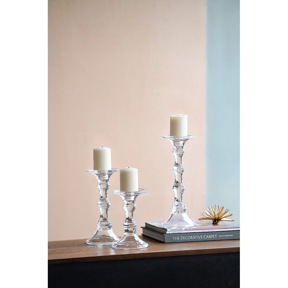 Audrey Glass Candlestick, Tall Candle Holders| Roots Furniture