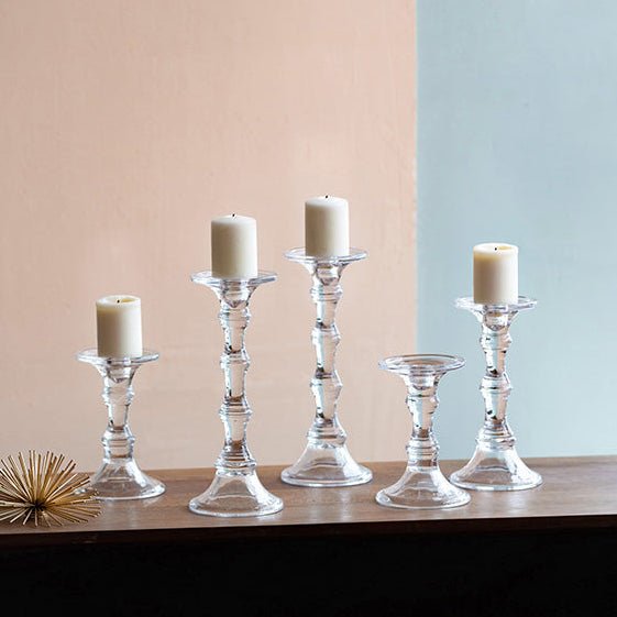 Audrey Glass Candlestick, Tall Candle Holders| Roots Furniture