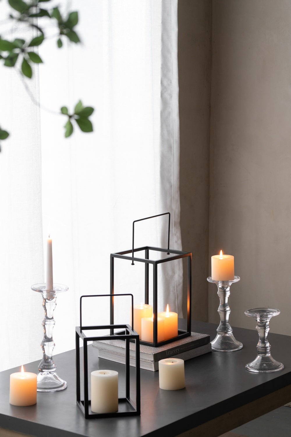 Audrey Glass Candlestick, Tall Candle Holders| Roots Furniture