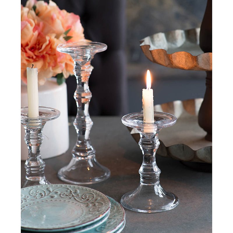 Audrey Glass Candlestick, Tall Candle Holders| Roots Furniture