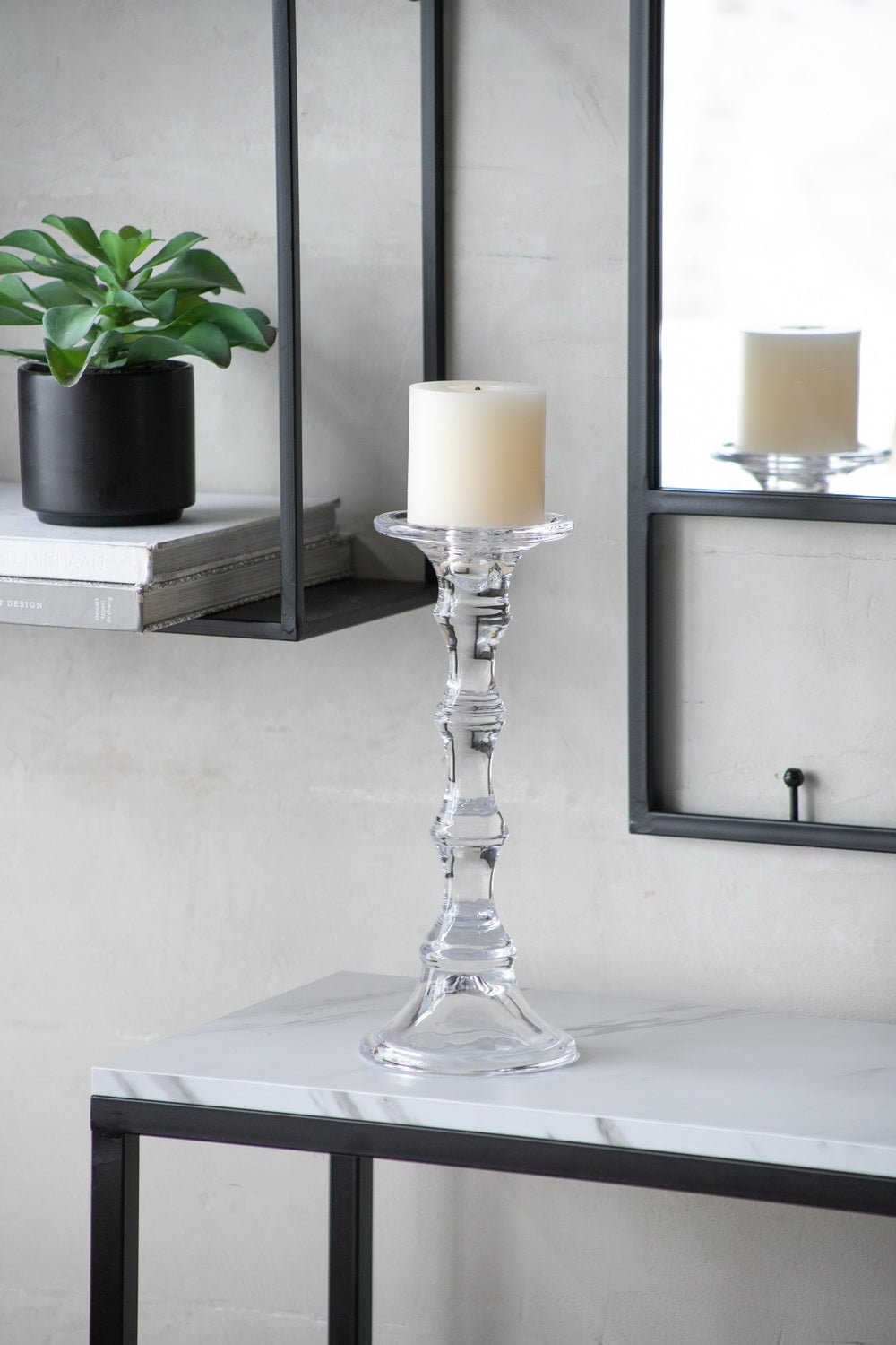 Audrey Glass Candlestick, Tall Candle Holders| Roots Furniture
