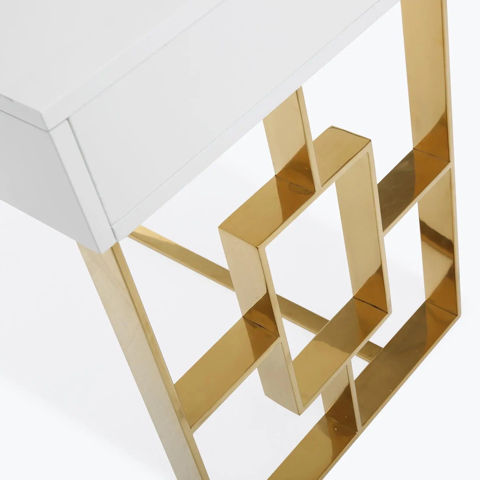 Audrey White Lacquer Desk Dressers| TOV