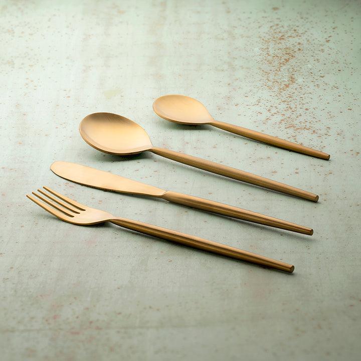 Aura Gold Cutlery Set of Four Kitchen tools| Roots Furniture