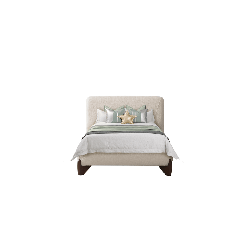 Aurora White Upholstered Bed - Al Rugaib Furniture