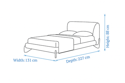 Aurora White Upholstered Bed - Al Rugaib Furniture
