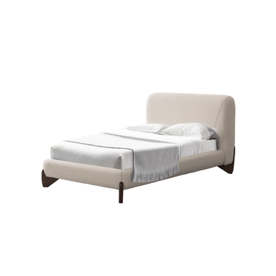 Aurora White Upholstered Bed - Al Rugaib Furniture