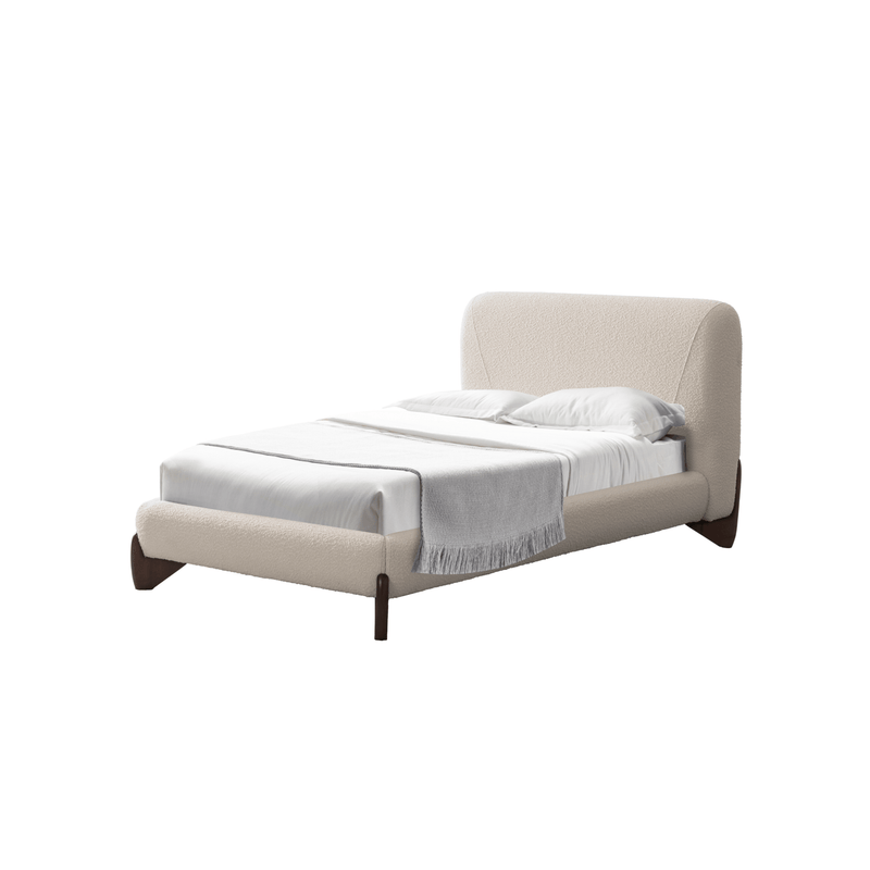 Aurora White Upholstered Bed - Al Rugaib Furniture