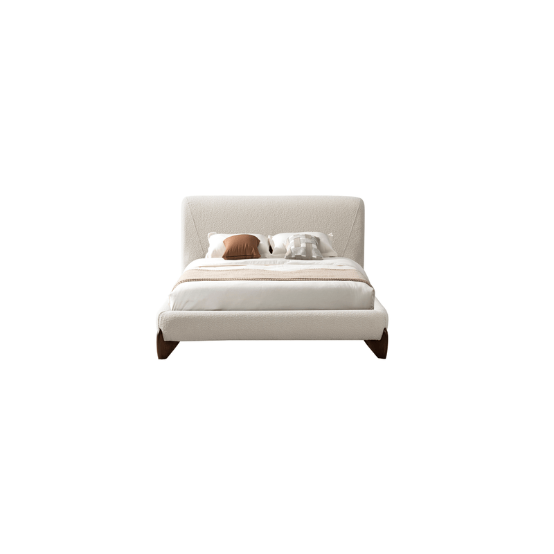 Aurora White Upholstered Bed - Al Rugaib Furniture