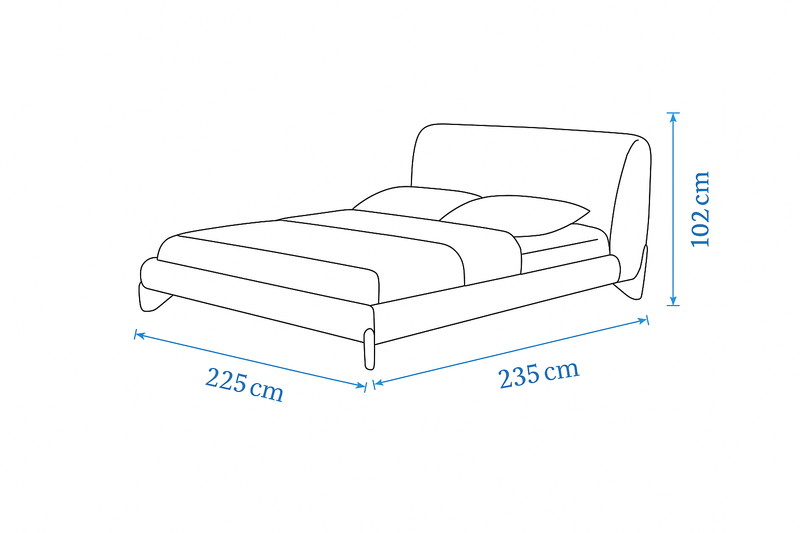 Aurora White Upholstered Bed - Al Rugaib Furniture