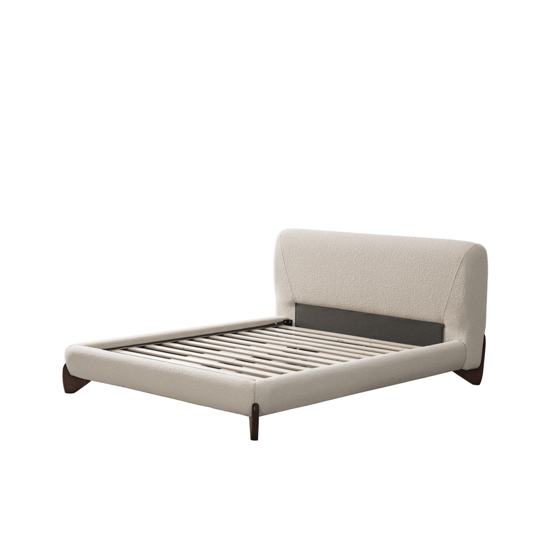 Aurora White Upholstered Bed - Al Rugaib Furniture