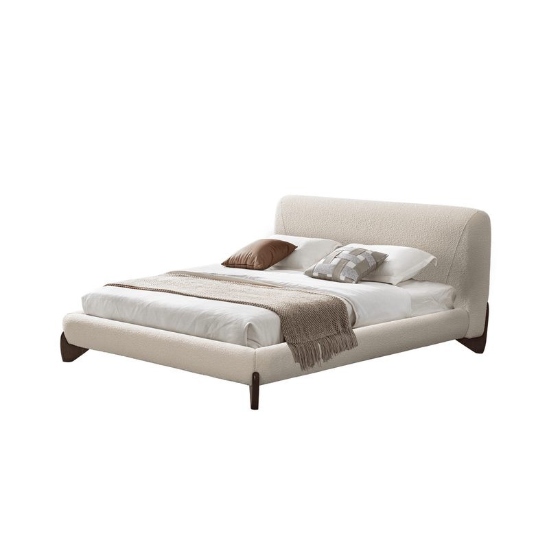 Aurora White Upholstered Bed - Al Rugaib Furniture