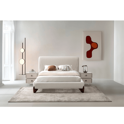 Aurora White Upholstered Bed - Al Rugaib Furniture