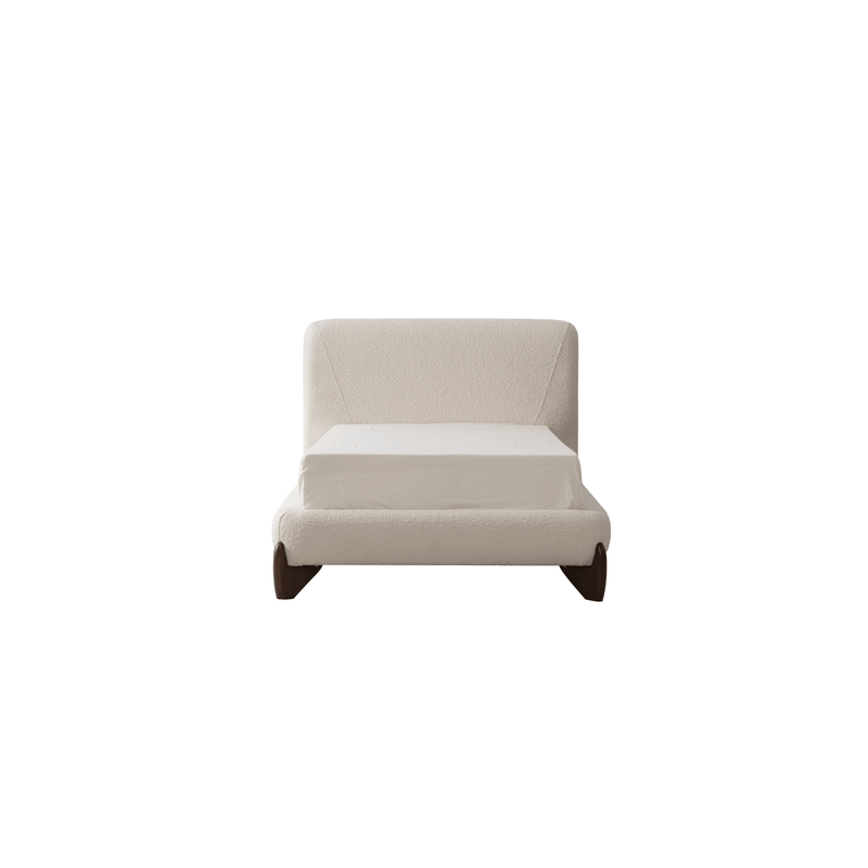 Aurora White Upholstered Bed - Al Rugaib Furniture