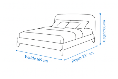 Aurora White Upholstered Bed - Al Rugaib Furniture