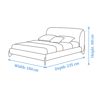 Aurora White Upholstered Bed - Al Rugaib Furniture