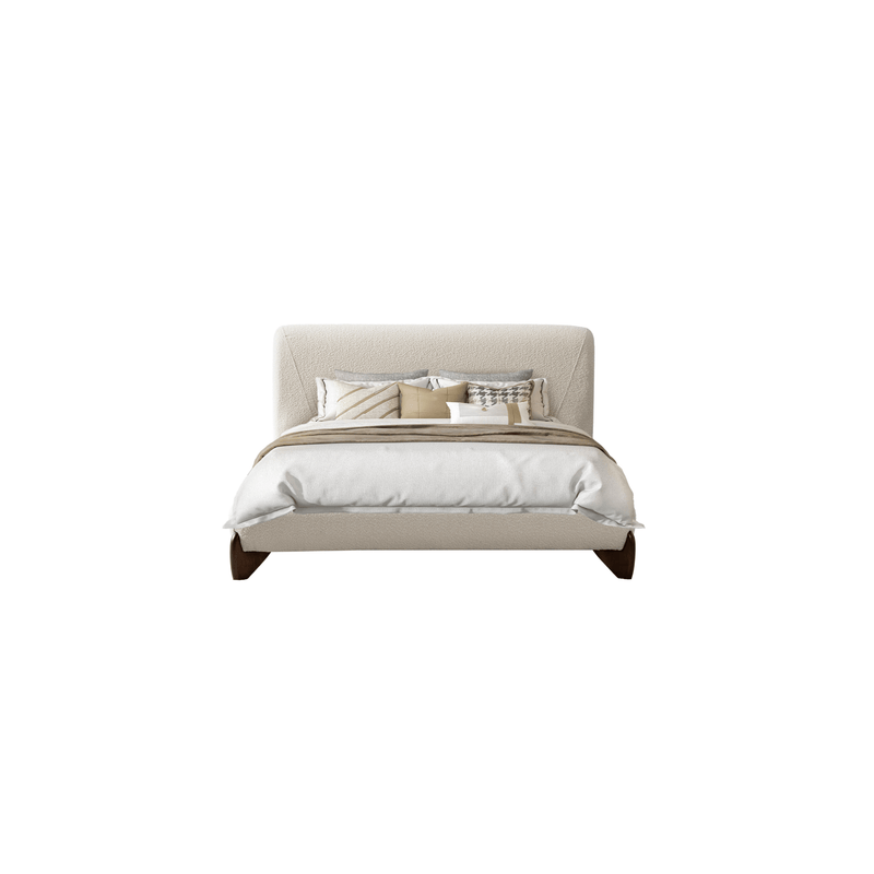 Aurora White Upholstered Bed - Al Rugaib Furniture