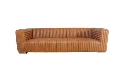Autumn Brown Leather Sofa - Al Rugaib Furniture