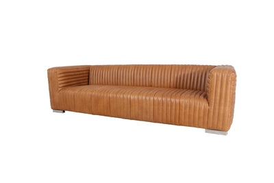 Autumn Brown Leather Sofa - Al Rugaib Furniture