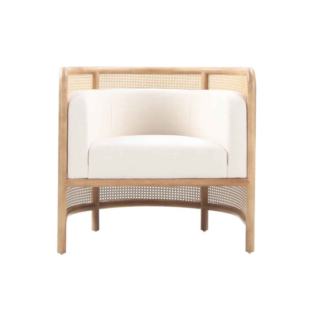 Ava White Rattan Accent Chair Chairs| Roots Furniture