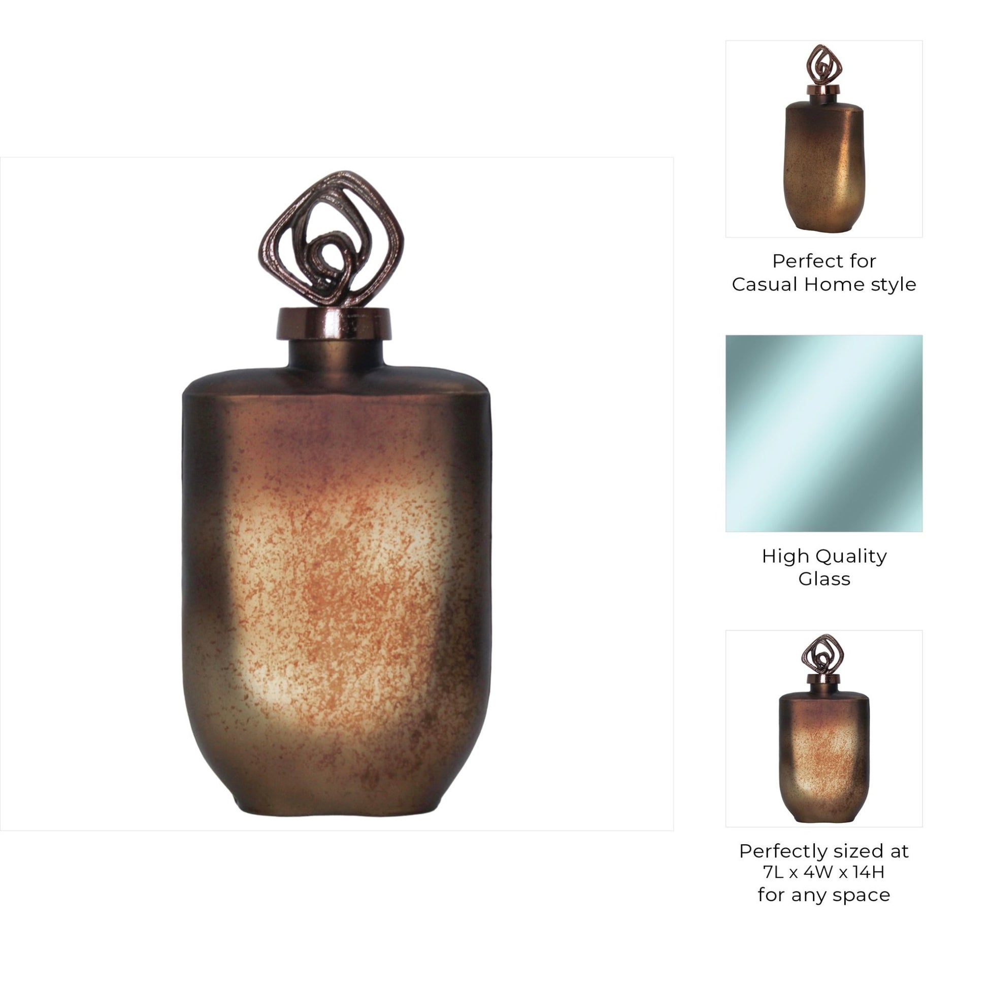 Availa Bottle With Topper Vases and Jars| Sagebrook Home