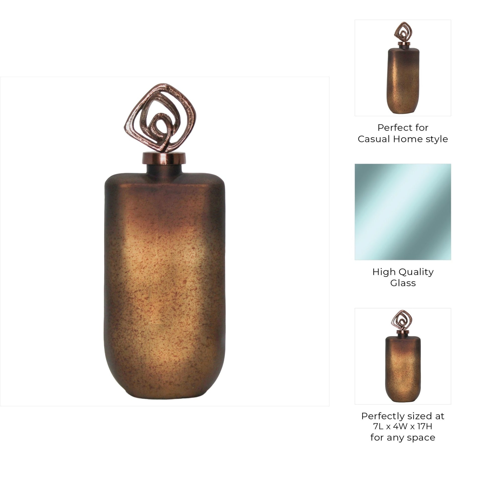 Availa Bottle With Topper Vases and Jars| Sagebrook Home
