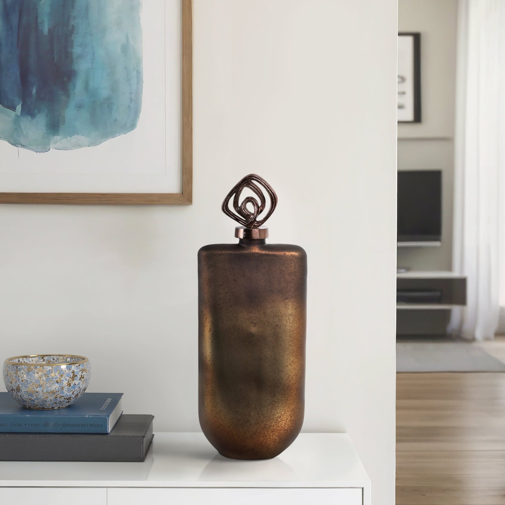 Availa Bottle With Topper Vases and Jars| Sagebrook Home