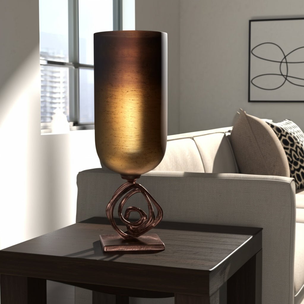 Availa Urn With Metal Stand Vases and Jars| Sagebrook Home