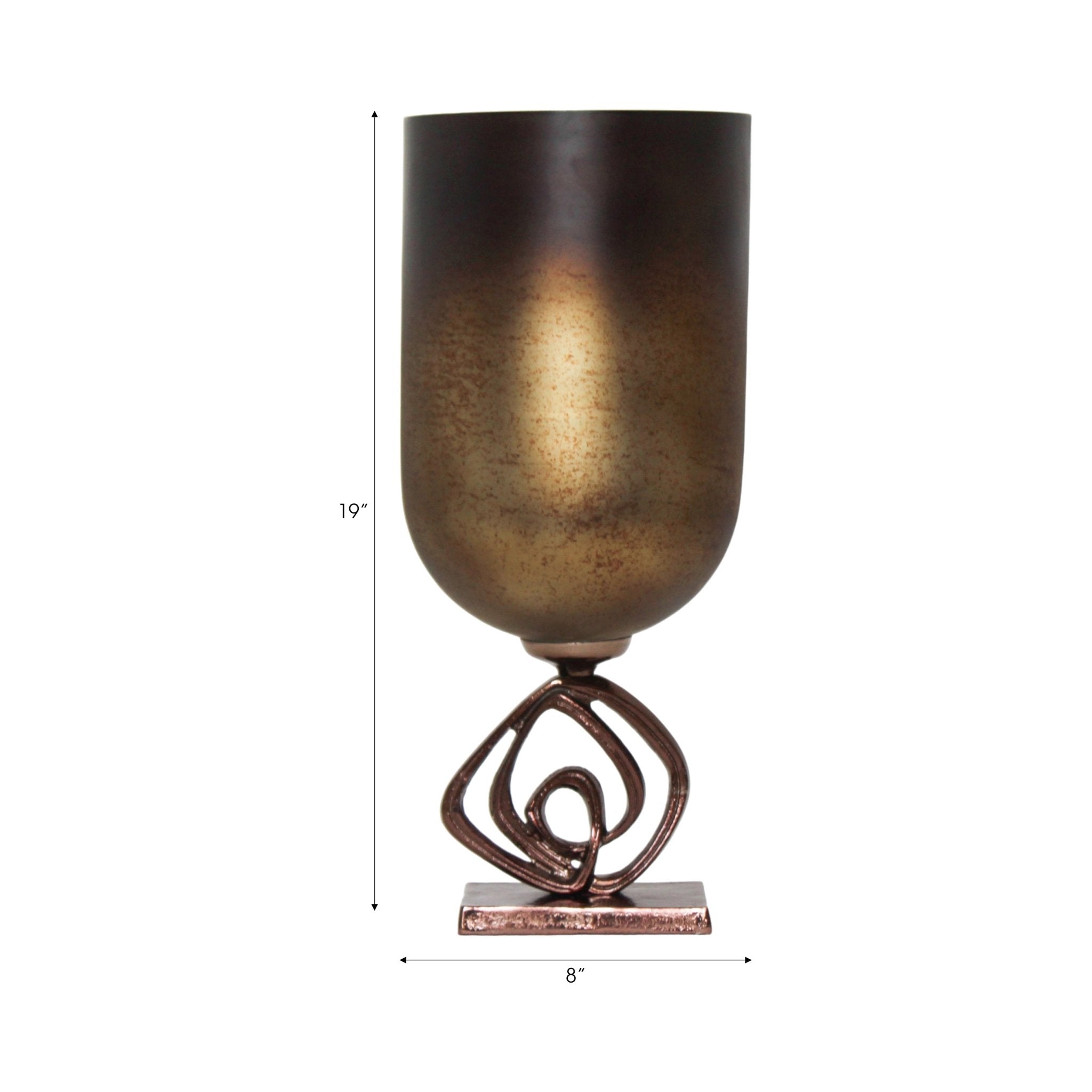 Availa Urn With Metal Stand Vases and Jars| Sagebrook Home