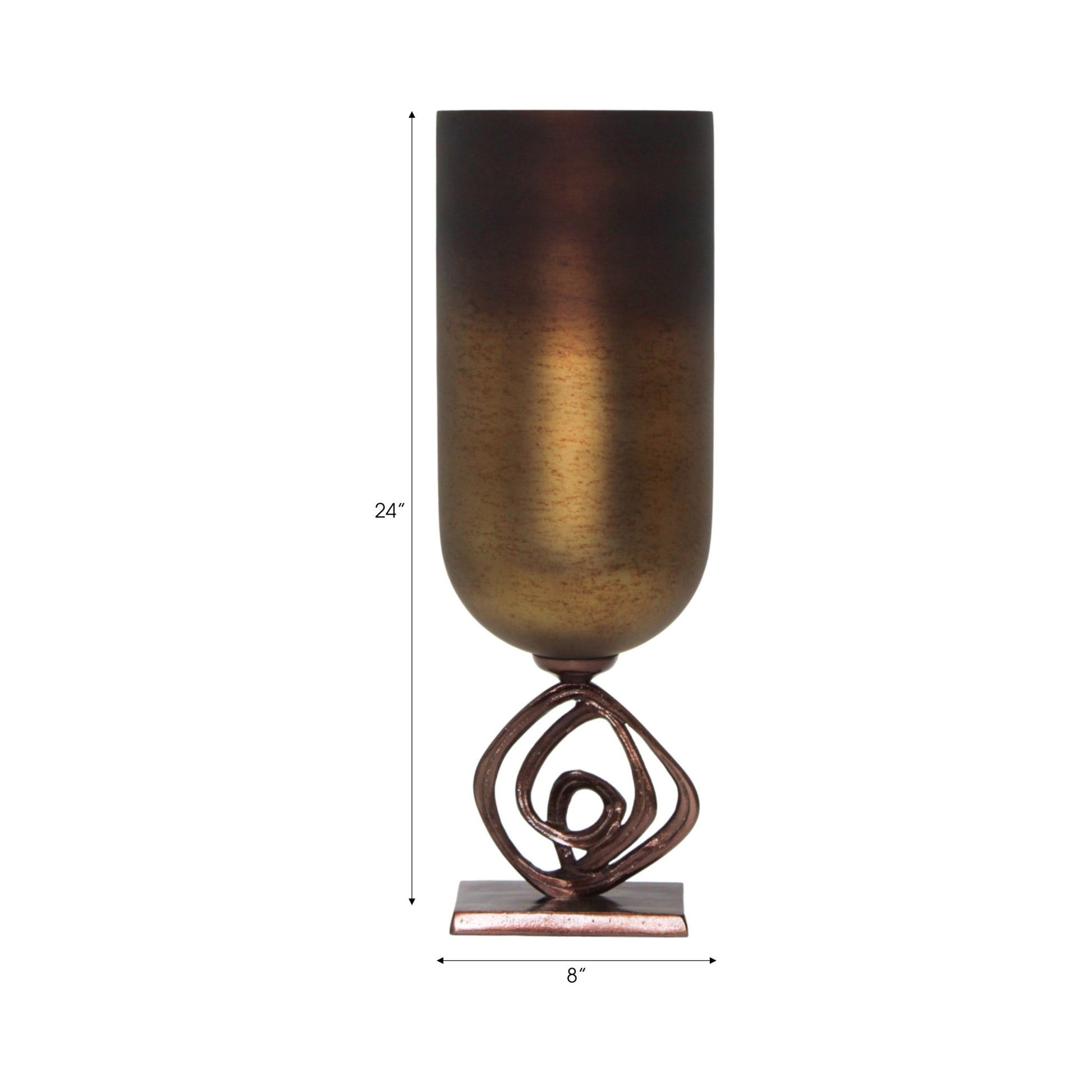 Availa Urn With Metal Stand Vases and Jars| Sagebrook Home