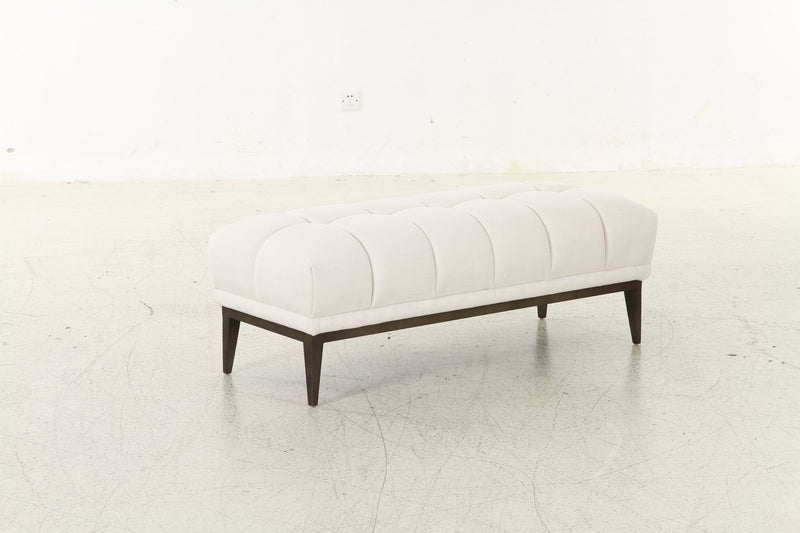 Avalon White & Black Bench - Al Rugaib Furniture