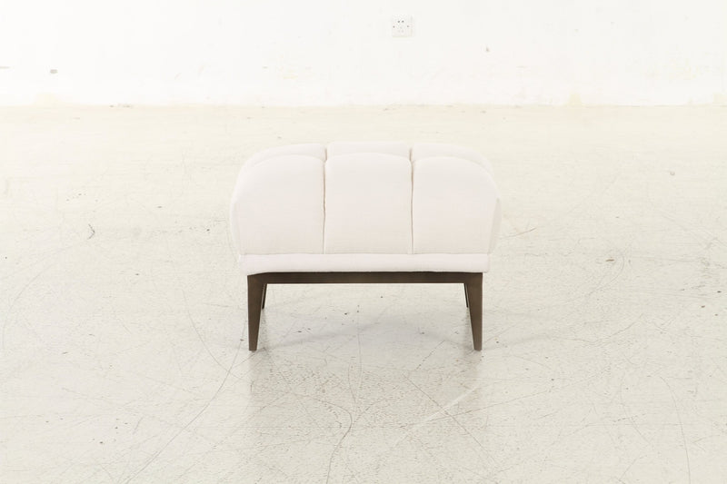 Avalon White & Black Ottoman - Al Rugaib Furniture