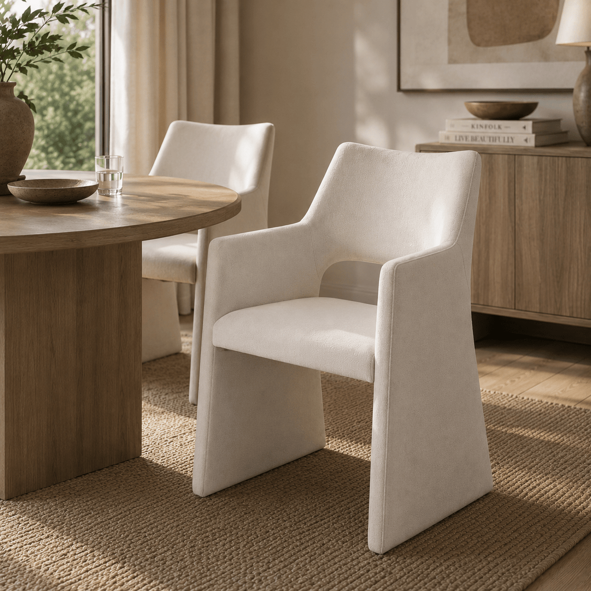 Avante Velvet Ivory Dining Chair Dining Chairs| Roots Furniture