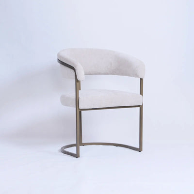 Axis Taupe chenille Dining Chair - Al Rugaib Furniture