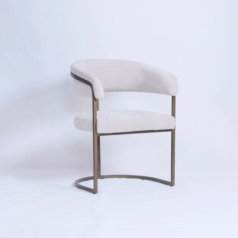 Axis Taupe chenille Dining Chair - Al Rugaib Furniture