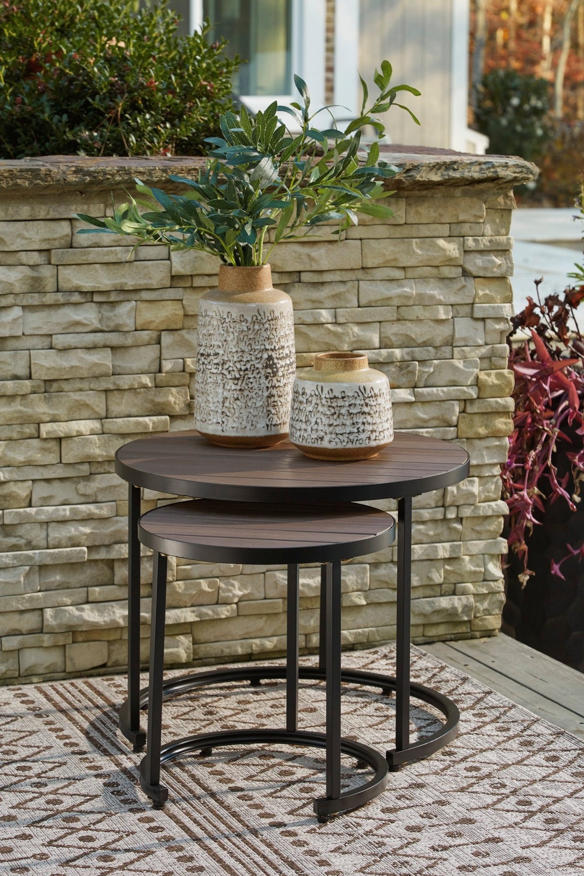 Ayla Outdoor Nesting End Tables (Set of 2) Outdoor Tables| Ashley Homestore