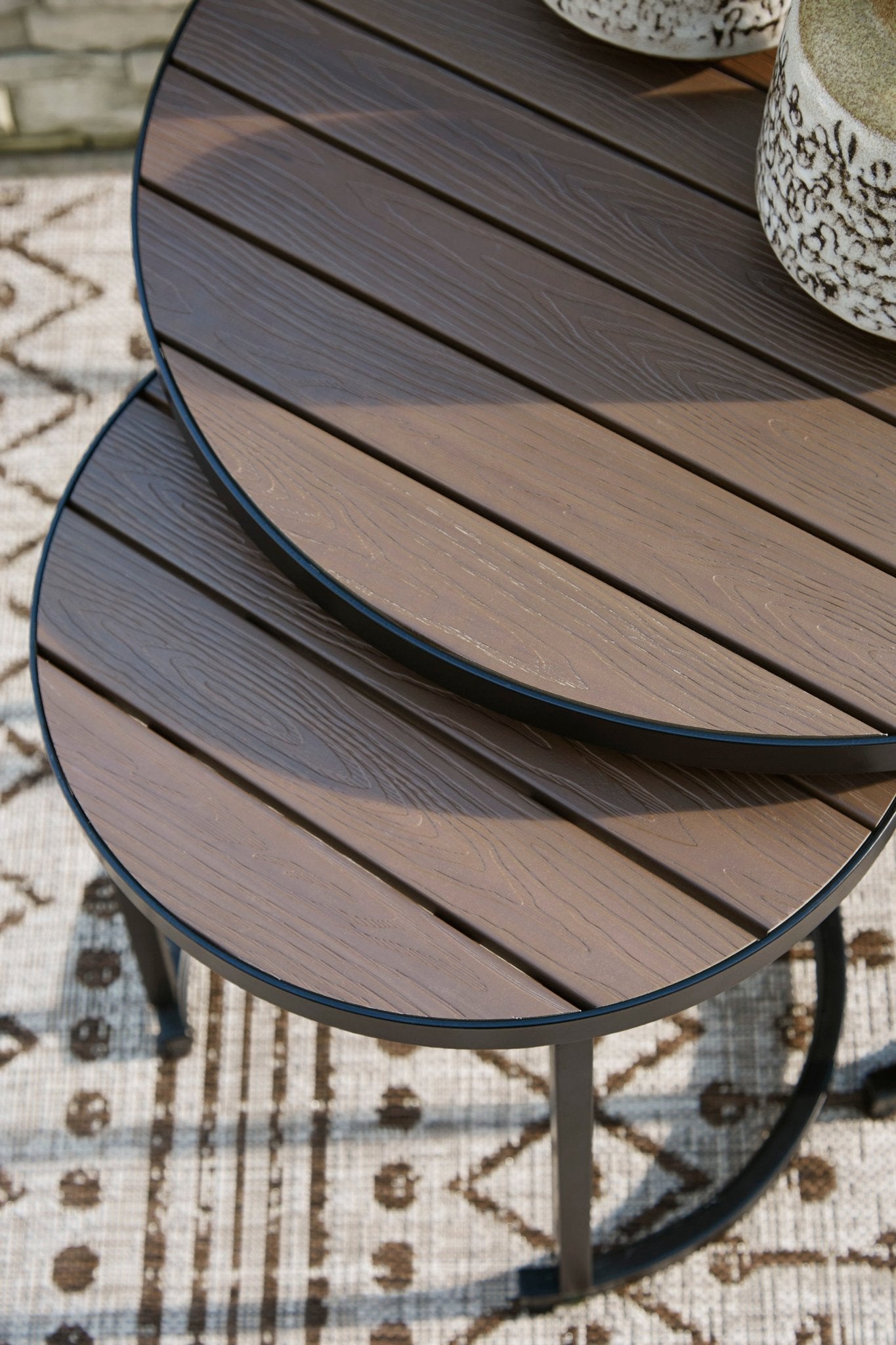 Ayla Outdoor Nesting End Tables (Set of 2) Outdoor Tables| Ashley Homestore
