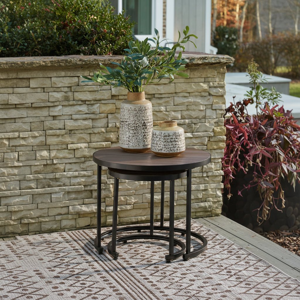 Ayla Outdoor Nesting End Tables (Set of 2) Outdoor Tables| Ashley Homestore